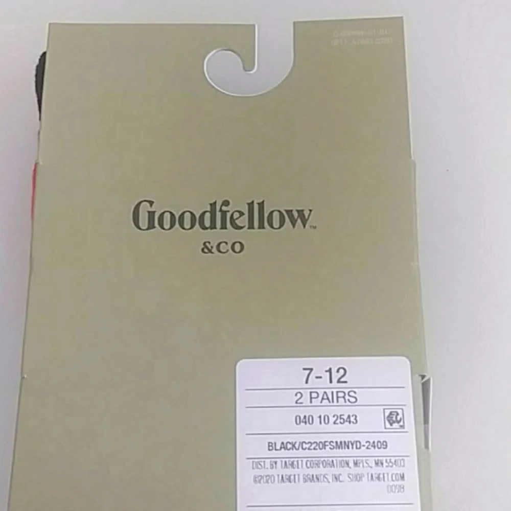 Goodfellow & Co. Men's Black Floral Novelty Crew Socks 2pr, L (7-12)